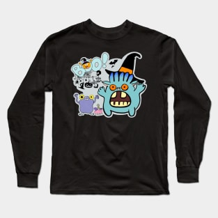 Boo! Happy Halloween Monsters! Long Sleeve T-Shirt